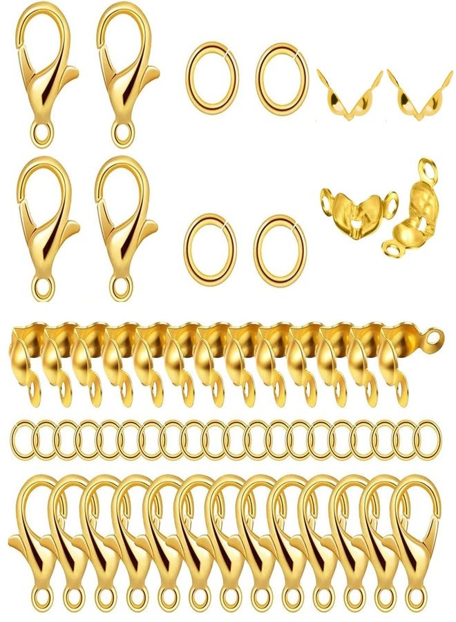 ST logo 60 Pcs Jewellery Making Accessories Lobster Claw Clasp Jump Ring Bead Tips Knot for Jewelry Making Bracelet Necklace DIY Art & Crafts - Image 1